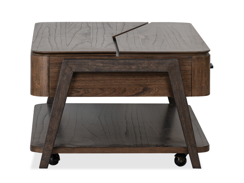 Camdale 52.5\" Lift and Flip Top Coffee Table with Storage - Chocolate