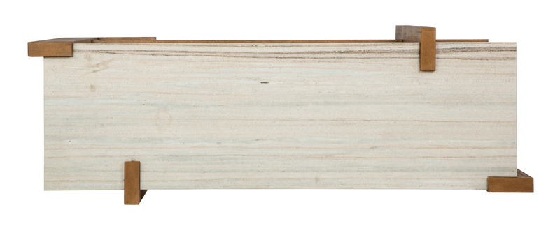 Carlisle 57.5\"  Sofa Table with Storage and Faux Granite Top - Honey Wheat
