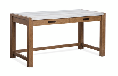 Grafton 60" Desk with Marble Top and Storage - Sierra Brown | Bureau Grafton de 60 po avec dessus en marbre et rangement - brun sierra