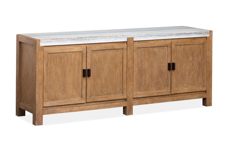 Grafton 70\" Hallway Console with Marble Top - Sierra Brown