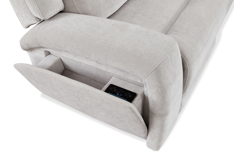 Legacy 6-Piece Power Reclining Sectional with Shaq-o-pedic Comfort and 3D Immersive Sound - Grey 