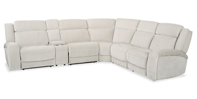 Shaquille O’Neal Home Legacy 6-Piece Power Reclining Sectional with Shaq-o-pedic Comfort - Grey  | Sofa sectionnel à inclinaison électrique Legacy de Shaquille O’Neal Home 6 pièces avec confort Shaq-o-pedi - gris