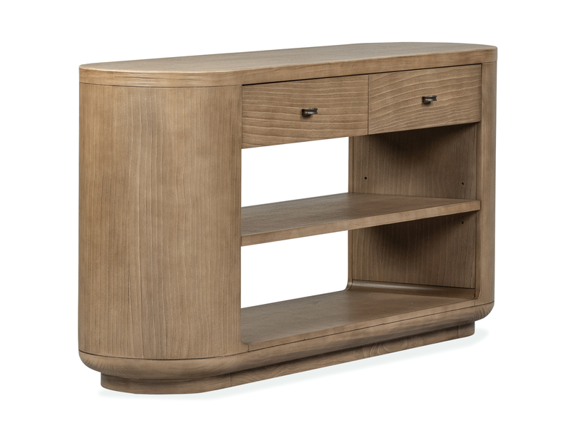 Poplar 64\" Sofa Table with Storage - Chateau Brown