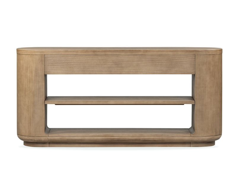 Poplar 64\" Sofa Table with Storage - Chateau Brown