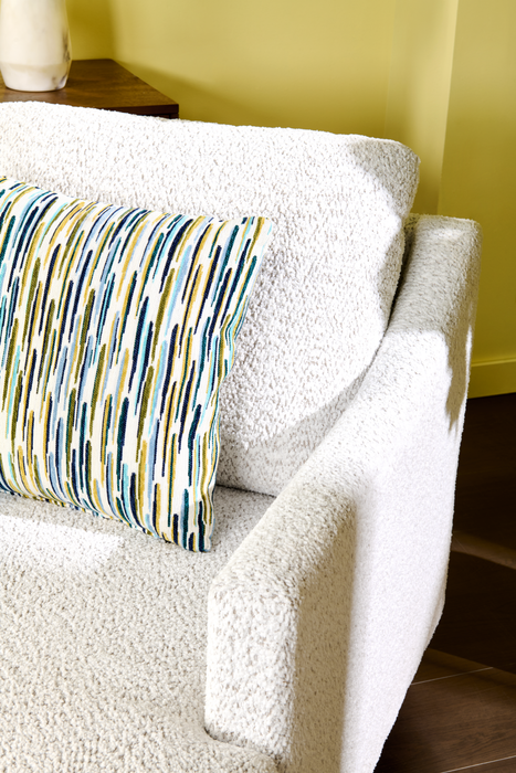 Made in Canada Sofa Lab Customizable 36\" Fabric Accent Chaise with Wood Legs – Teddy Snow
