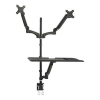 Tygerclaw Sit Stand Desktop Workstation - Black