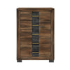 Titanium Bedroom Chest of Drawers, 5-Drawer, 31.5"W x 49.8"H - Brown | Commode verticale de chambre à coucher Titanium de 31,5 po (L) x 49,8 po (H) à 5 tiroirs - brune