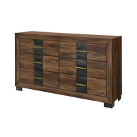 Titanium Bedroom 6-Drawer Dresser, 58.5