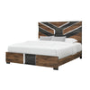 Titanium Panel Bed with Headboard & Frame, LED, Modern, Brown - King Size | Lit à panneaux moderne Titanium brun avec tête de lit, cadre de lit et éclairage à DEL - format très grand lit