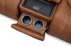 Shaquille O’Neal Home Titan 81" Genuine Leather Power Reclining Loveseat with Shaq-o-pedic Comfort – Earth | Causeuse à inclinaison électrique Titan de Shaquille O’Neal Home de 81 po en cuir véritable avec confort Shaq-o-pedic - terre