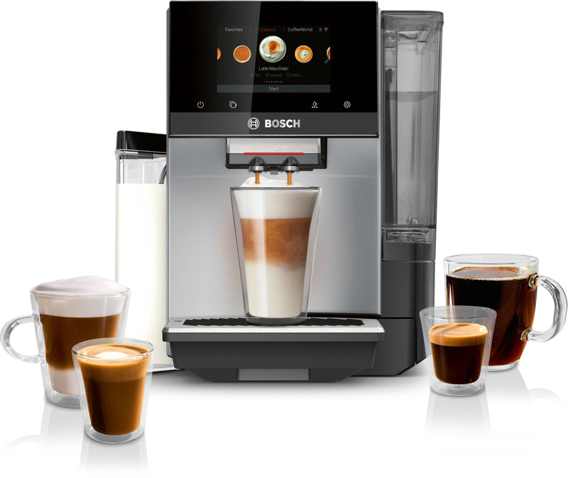 Bosch 800 Series VeroCafe Espresso Machine with Attached Milk Container - Silver - TQU60307