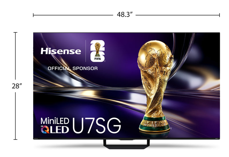 Hisense 55\" U7SG Mini-LED QLED 4K UHD AI Anti-Glare TV (55U7SG) - 2026 Model