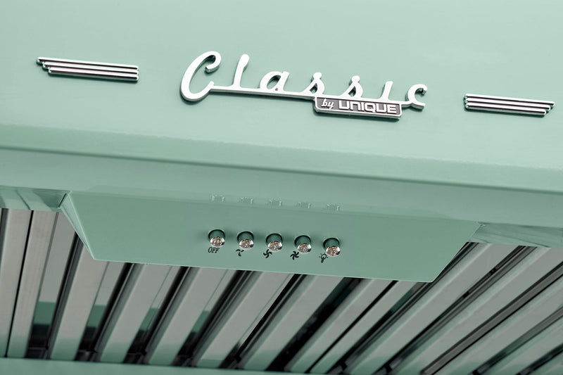 Classic Retro by Unique 24-Inch Under Cabinet Range Hood - UGP-24CR RH LG
