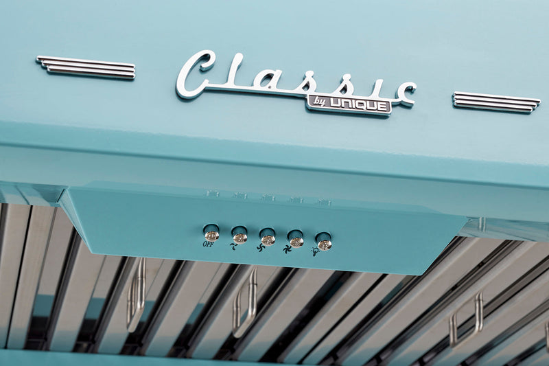 Classic Retro by Unique 30-Inch Under Cabinet Range Hood - UGP-30CR RH T