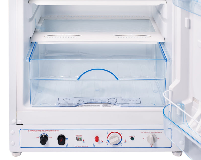 Off-Grid by Unique 8 Cu. Ft. Propane Refrigerator with Direct Vent - UGP-8C DV W