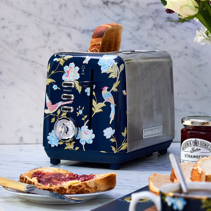Laura Ashley Stainless Steel 2-Slice Elveden Navy Toaster - VQ-SBT582-LAEN-CA