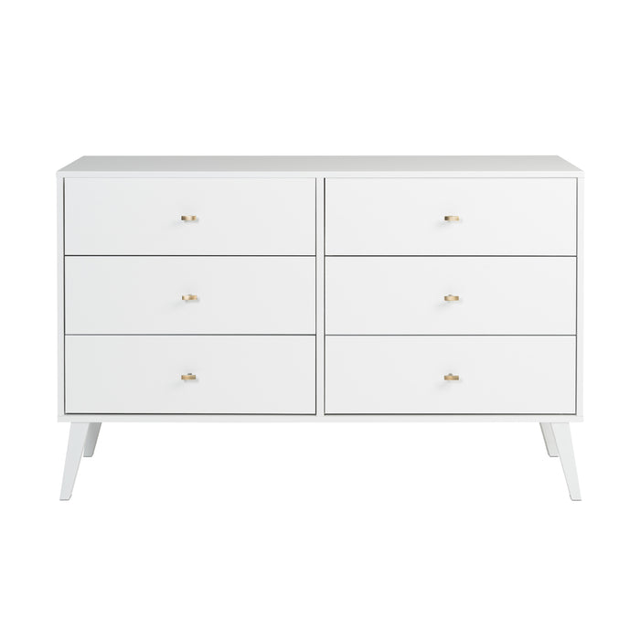 Milo 6-Drawer Dresser - White