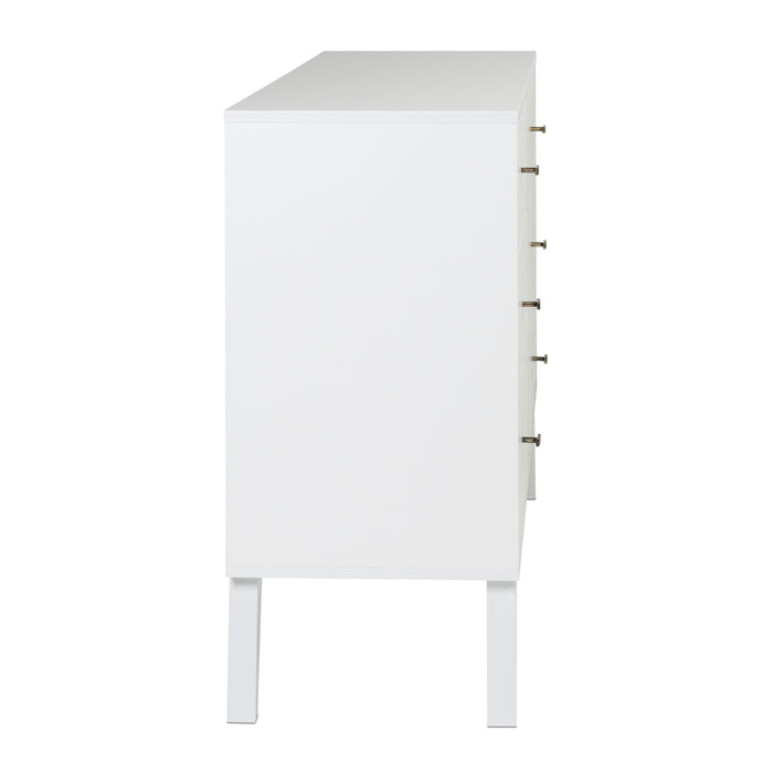 Milo 6-Drawer Dresser - White
