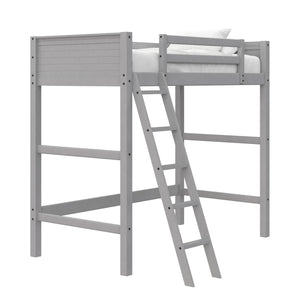 Your Zone Kiarah Twin Loft Bed with Ladder - Grey