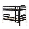 DHP Leighton Wood Twin-Over-Twin Bunk Bed - Black