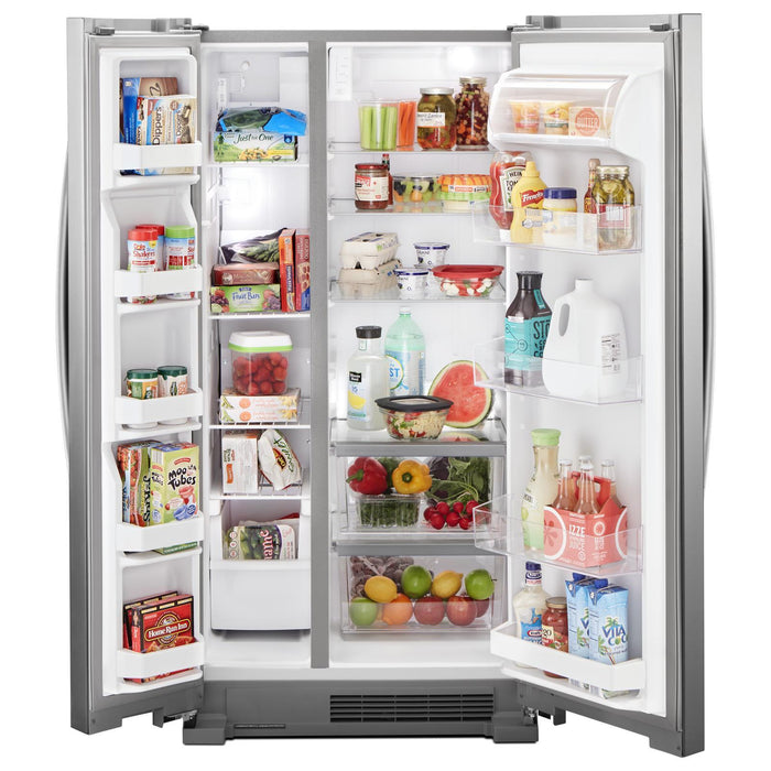 Whirlpool 33\" 22 Cu. Ft. Side-by-Side Refrigerator - Monochromatic Stainless Steel - WRS312SNHM