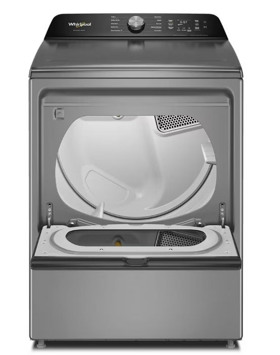 Whirlpool 7.5 Cu. Ft. Smart Electric Top Load Dryer with AI Dry – Radiant Silver - YWED8509TR