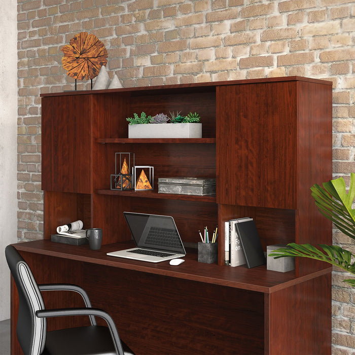 Affirm 71.10\" Commercial Grade Storage Hutch with 2 Cabinets - Classic Cherry