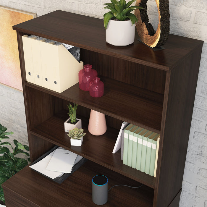 Affirm 35.43\" Commercial Grade Bookcase Hutch - Noble Elm
