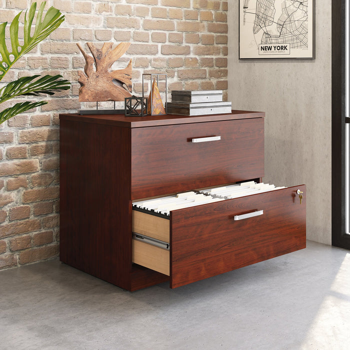 Affirm 35.43\" Commercial Grade 2-Drawer Filing Cabinet - Classic Cherry