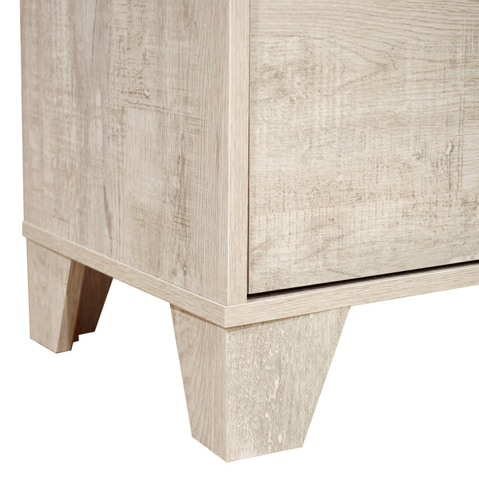 Arbor Bedside 2-Drawer Nightstand, 20.1\"W x 23.8\"H - Driftwood White