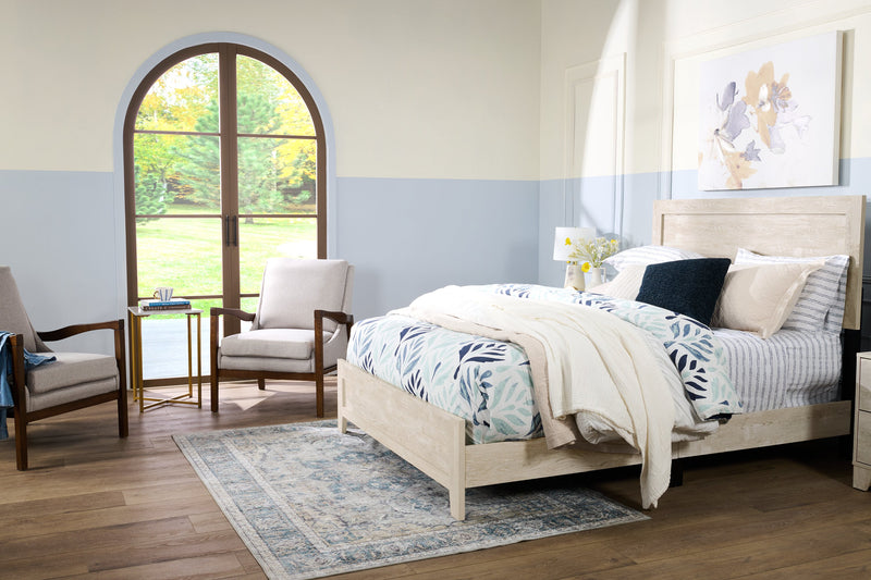Arbor Panel Bed, Driftwood White - Queen Size
