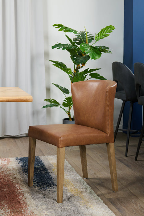Arlo Dining Chair with Vegan Leather Fabric - Copper