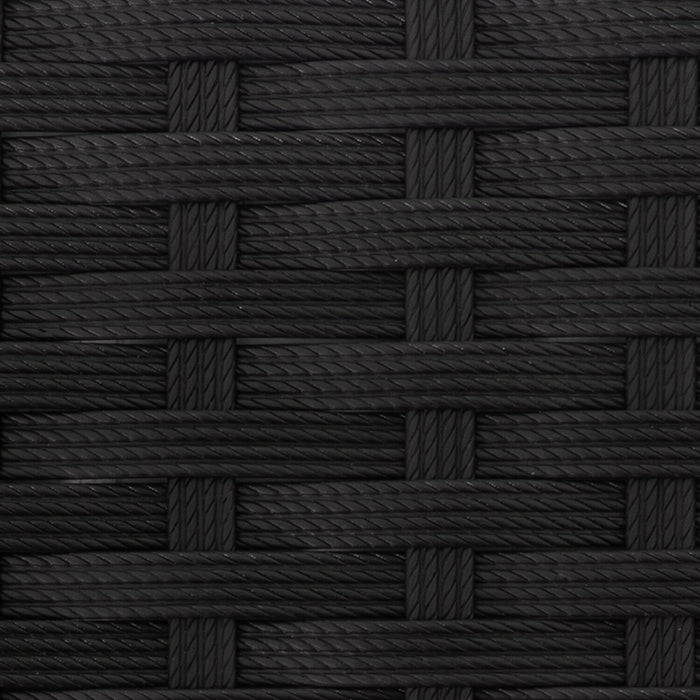 Barbados Armless Outdoor Patio Chair - Hand-Woven Resin Wicker, UV & Weather Resistant - Black/Green