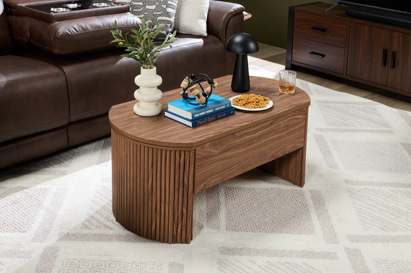 Briggs 39.76\" Lift Top Coffee Table with Storage - Brown