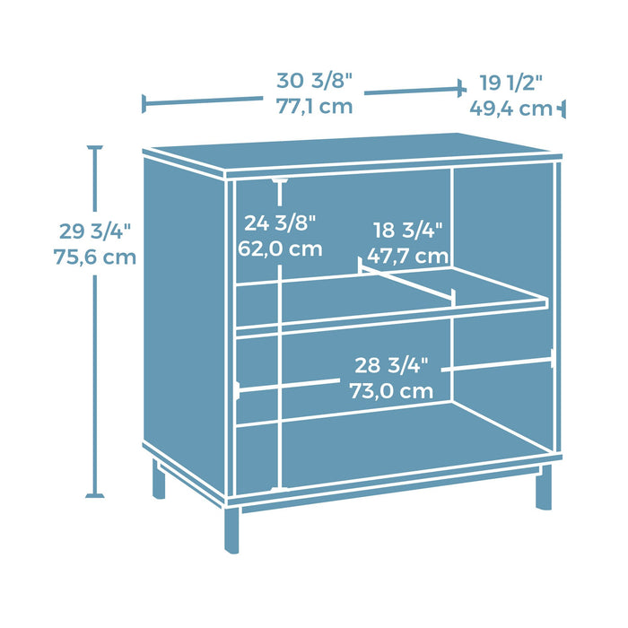 Bergen Circle 30.35\" 2-Shelf Bookcase - Natural Wood 