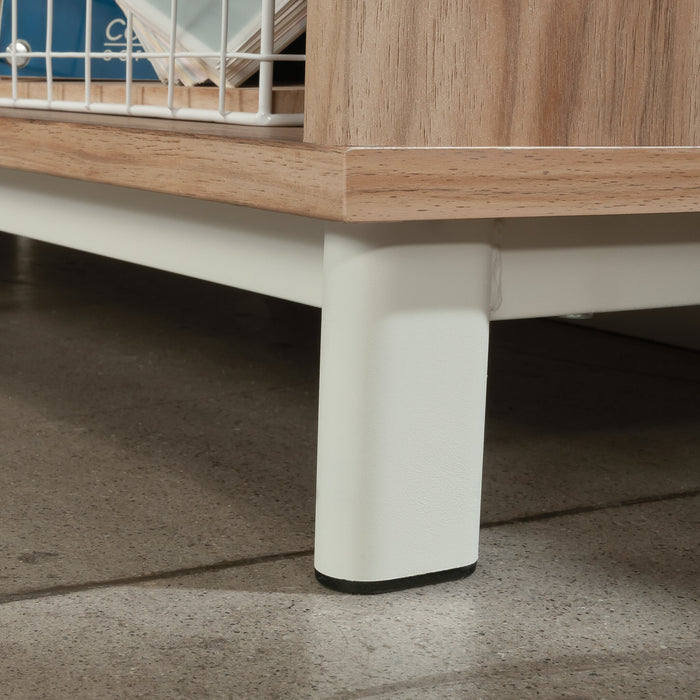 Bergen Circle 45.04\" Commercial Grade Credenza - Natural Woood