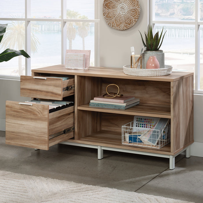 Bergen Circle 45.04\" Commercial Grade Credenza - Natural Woood