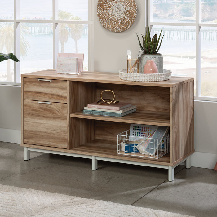 Bergen Circle 45.04\" Commercial Grade Credenza - Natural Woood