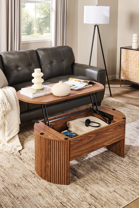 Briggs 39.76\" Lift Top Coffee Table with Storage - Brown