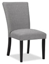 Burk Dining Chair with Polyester Fabric - Grey