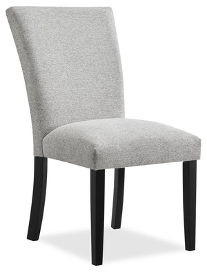 Burk Dining Chair with Polyester Fabric - White