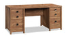 Cannery Bridge 66\" Commercial Grade Executive Office Desk with 6-Drawers - Brown