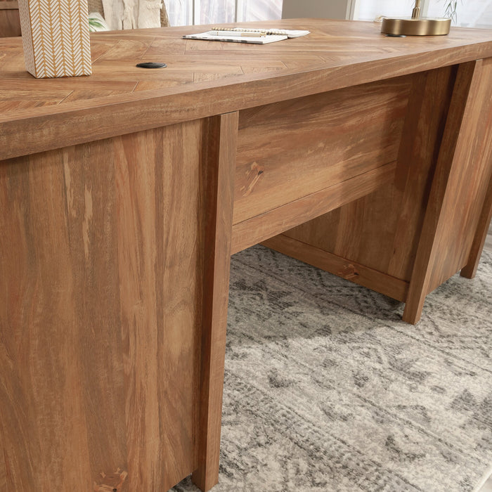 Cannery Bridge 66\" Commercial Grade Executive Office Desk with 6-Drawers - Brown