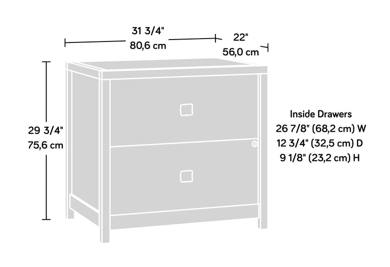 Cannery Bridge 31.73\" Commercial Grade 2-Drawer Lateral Filing Cabinet - Brown