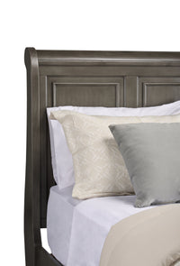 Chelsea Platform Storage Bed with Headboard & Frame, Grey - Queen Size 