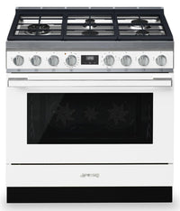 Smeg Portofino 4.5 Cu. Ft. Dual Fuel Range - CPF36UGMWH