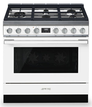 Smeg Portofino 4.5 Cu. Ft. Dual Fuel Range - CPF36UGMWH