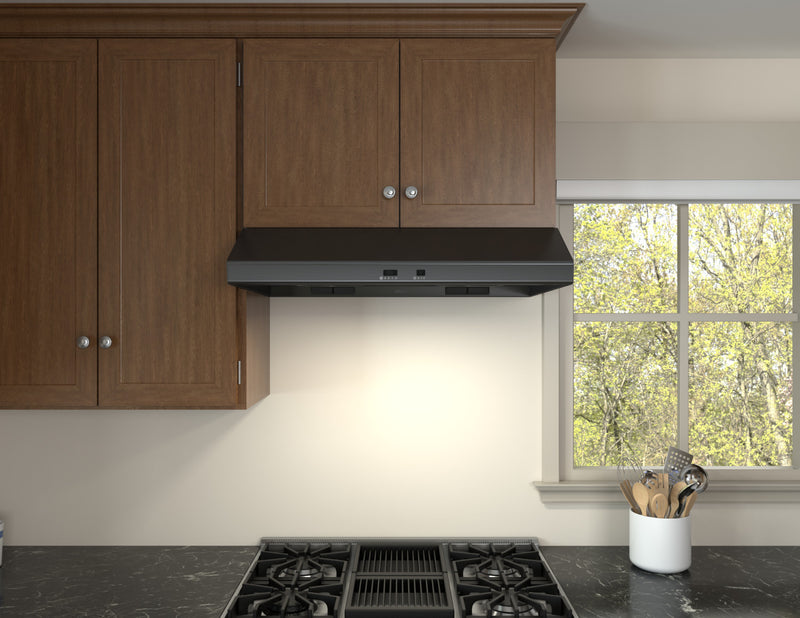 Zephyr Cyclone 30\" Under Cabinet Range Hood - Black Stainless Steel - AK6500CBS