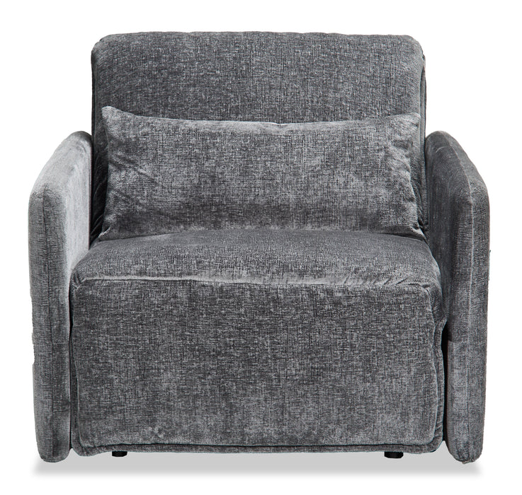 Dawn 42\" Chenille Fabric Sleeper Chair - Grey