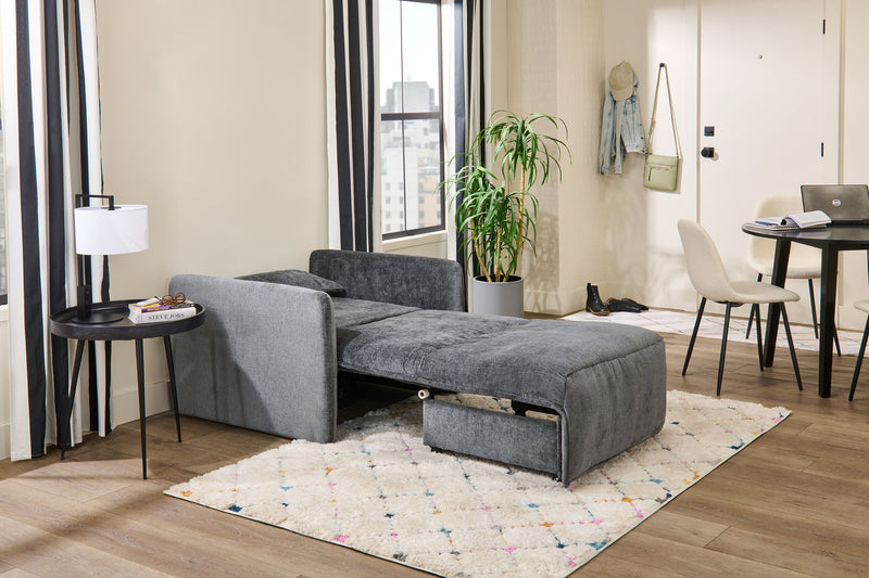 Dawn 42\" Chenille Fabric Sleeper Chair - Grey